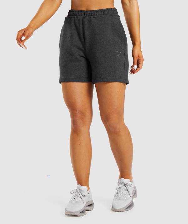 Damske Šortky Gymshark Rest Day Sweats Čierne | QU0291637